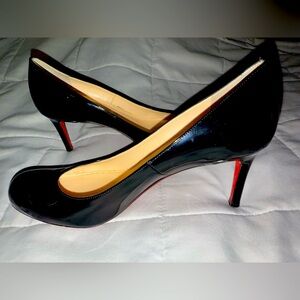 Christian Louboutin Simple Black Round Toe Pump